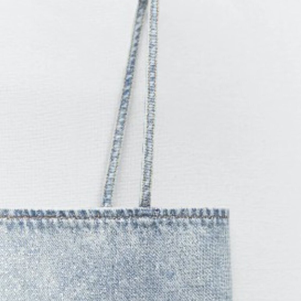 ZARA CROP TOP WITH RHINESTONES SIZE M-L 6688/020/406 - Picture 6 of 7
